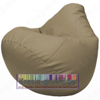 Бескаркасное кресло мешок Груша Г2.3-02 (светло-серый)